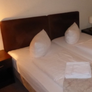 Hoteldoppelbett.